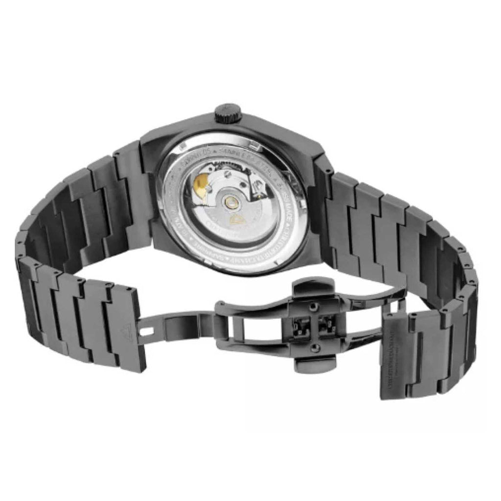 CHRISTOPHE DUCHAMP Attitude Auto Swiss Automatic 10ATM WR Black Dial - Black Case Mens Watch with Black Stainless Steel Strap