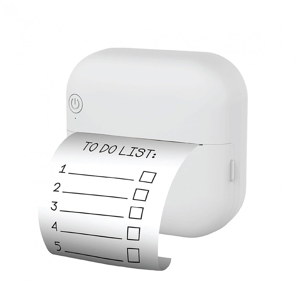 Groov-e Mini Wireless Thermal Printer - Portable 200 DPI Inkless Bluetooth Printer for iOS - Android, Includes 3 Paper Rolls - Rechargeable Battery