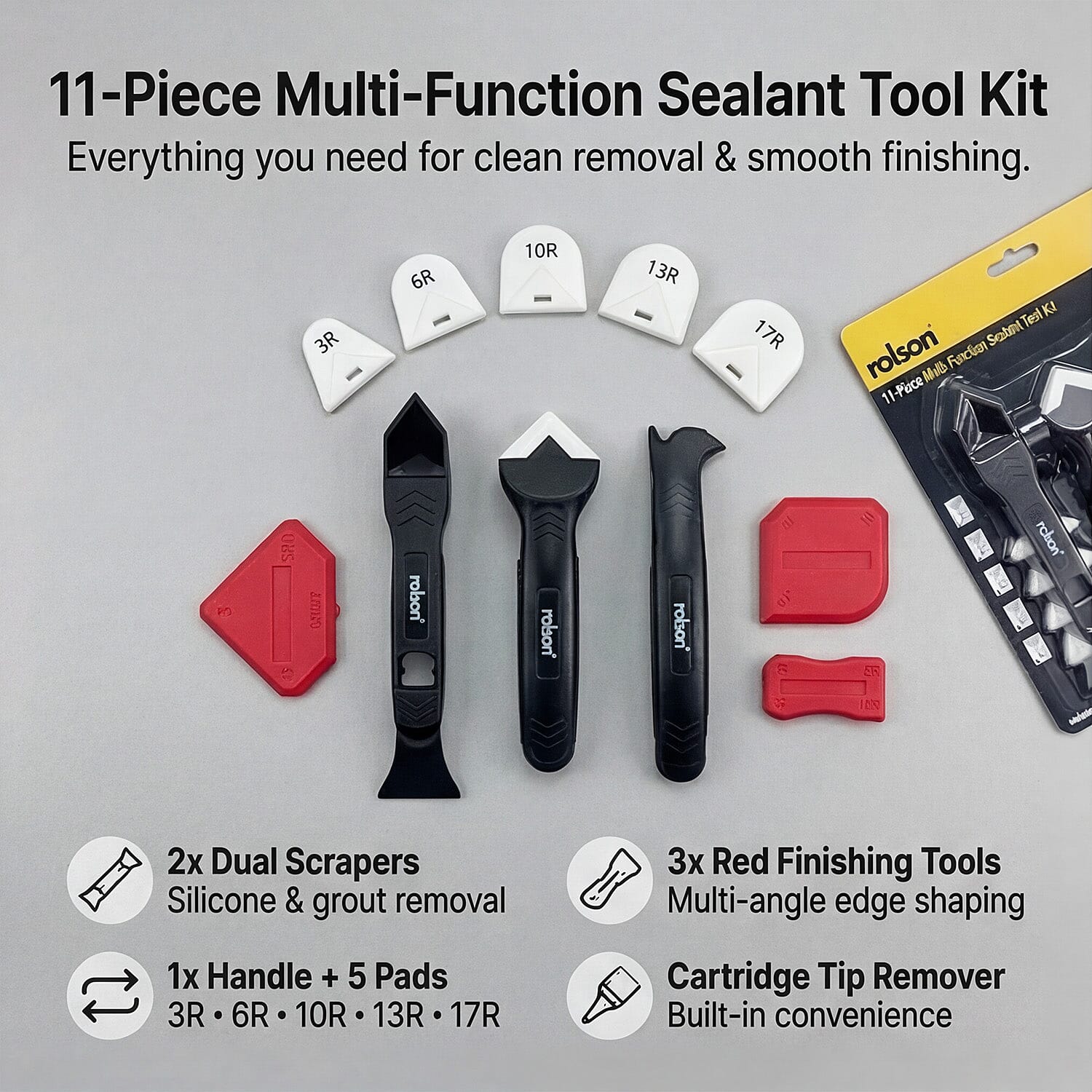 11 Piece Multi-Function Sealant Tool Kit