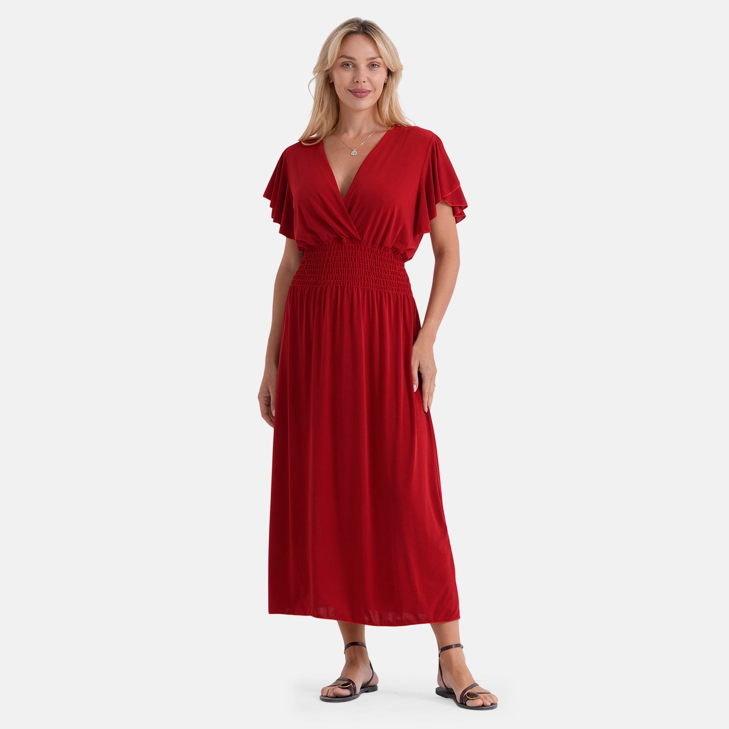 & Maisi Patterned Dress (Size - One Size) - Red_8480968