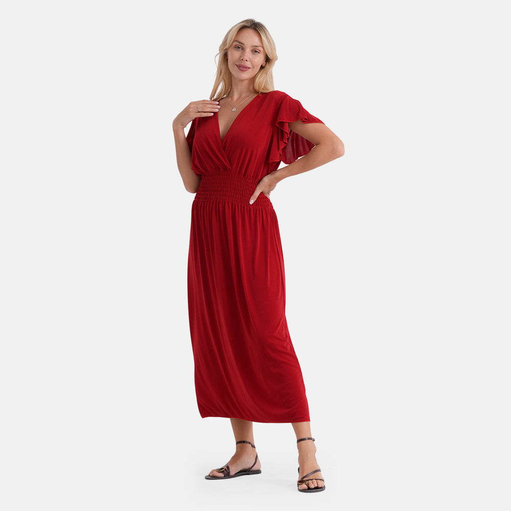 & Maisi Patterned Dress (Size - One Size) - Red_8480968_3