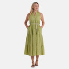 Valissiere Cotton Patterned Dress (Size - 20) - Green_8481097_4