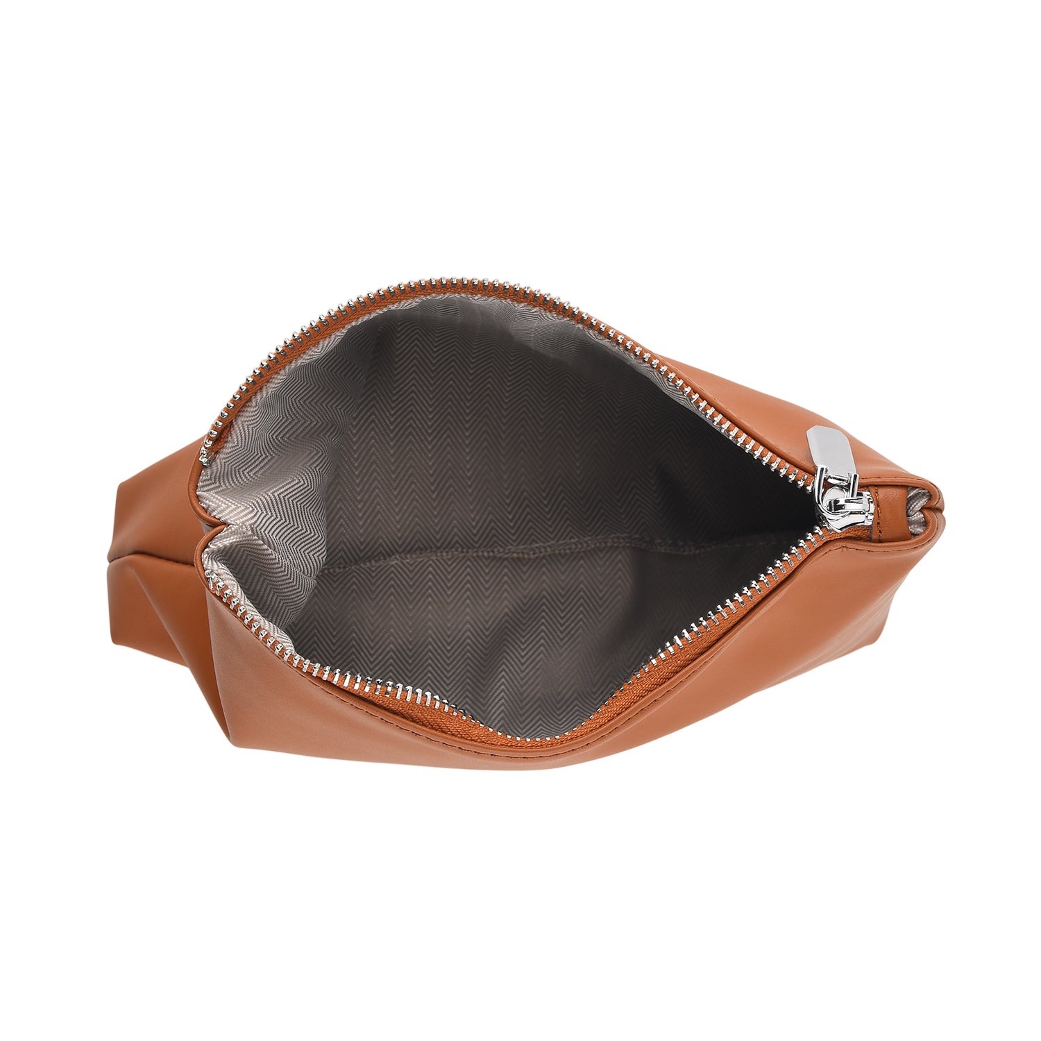 Leather Patterned Tote Bag (Size 52x10x25 cm) - Brown_8481782_7