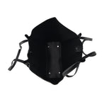 Leather Patterned Tote Bag (Size 52x10x25 cm) - Black_8481783_5