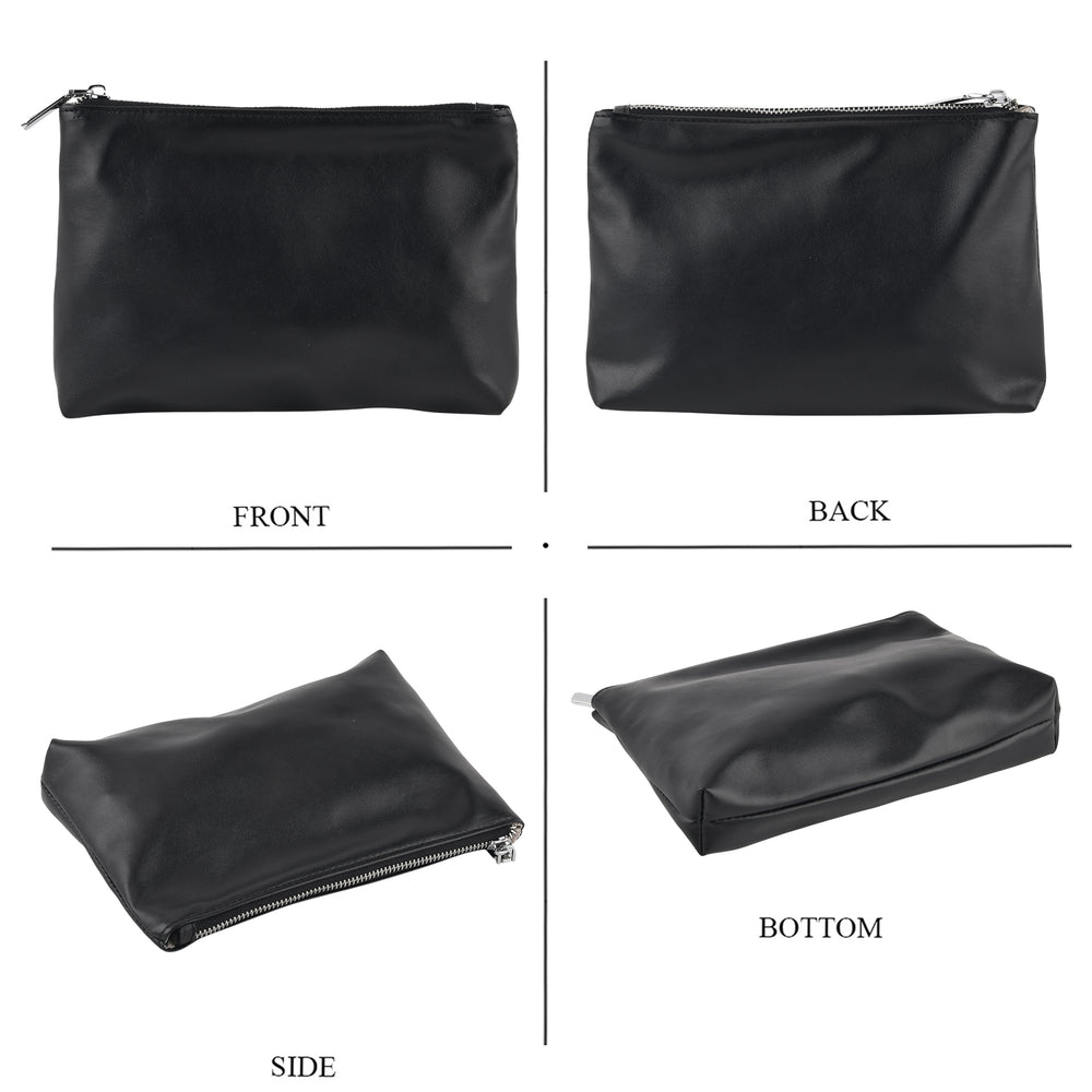 Leather Patterned Tote Bag (Size 52x10x25 cm) - Black_8481783_6