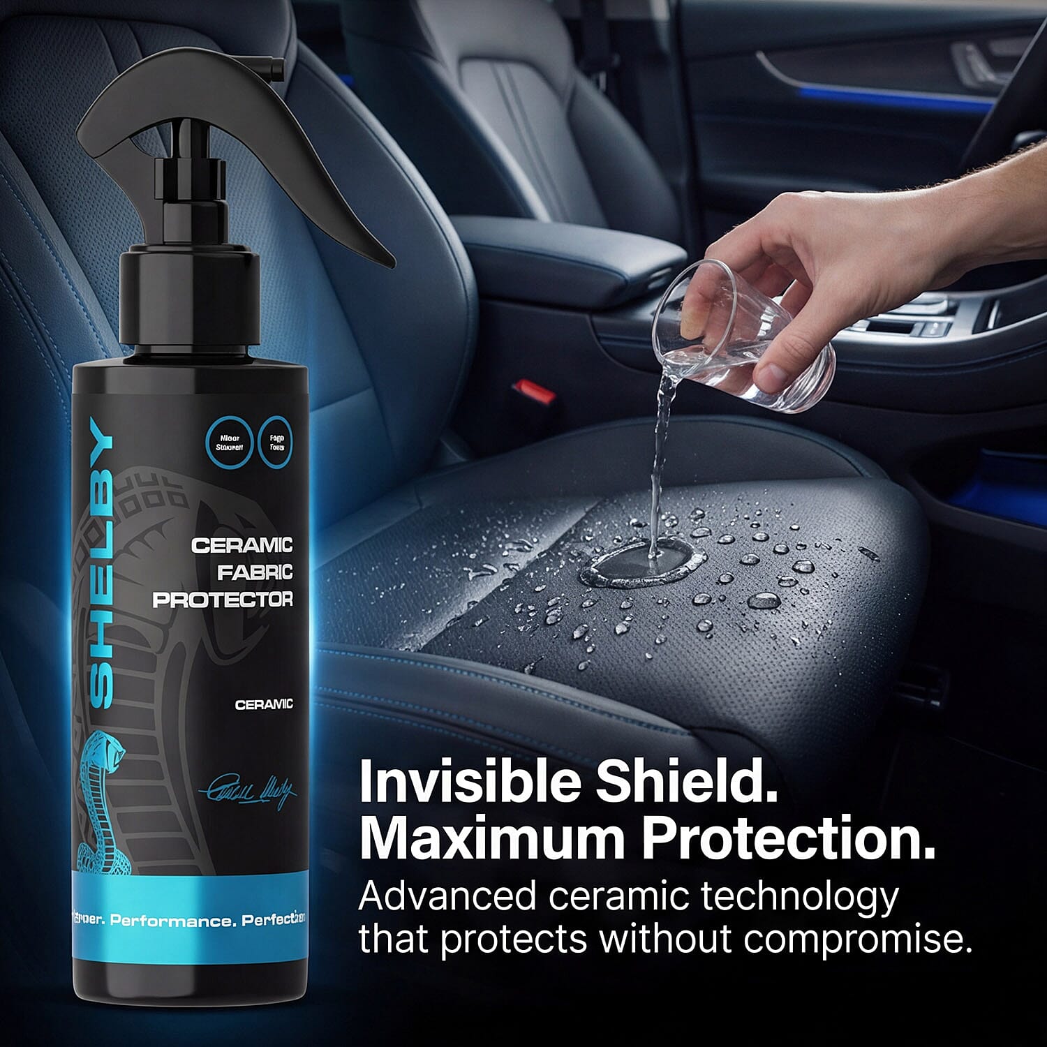Shelby Ceramic Fabric Protector - Black - Blue