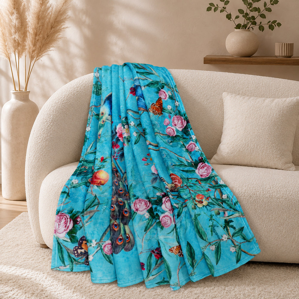 Hush Haven Printed Blanket (Size 200x1 cm) - Cream_8482957
