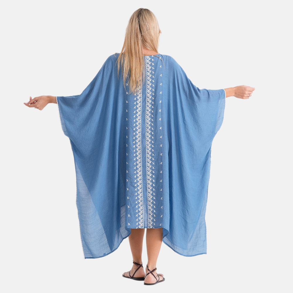 & Maisi Embroidery Top (Size - One Size) - Blue_8483193_2