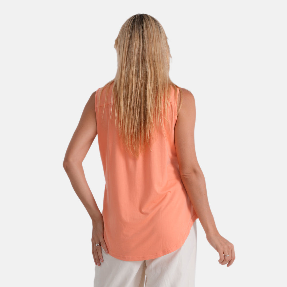 & Maisi Sleeveless Relax Fit Blouse (Size L, 16-18) - Coral_8483209_2