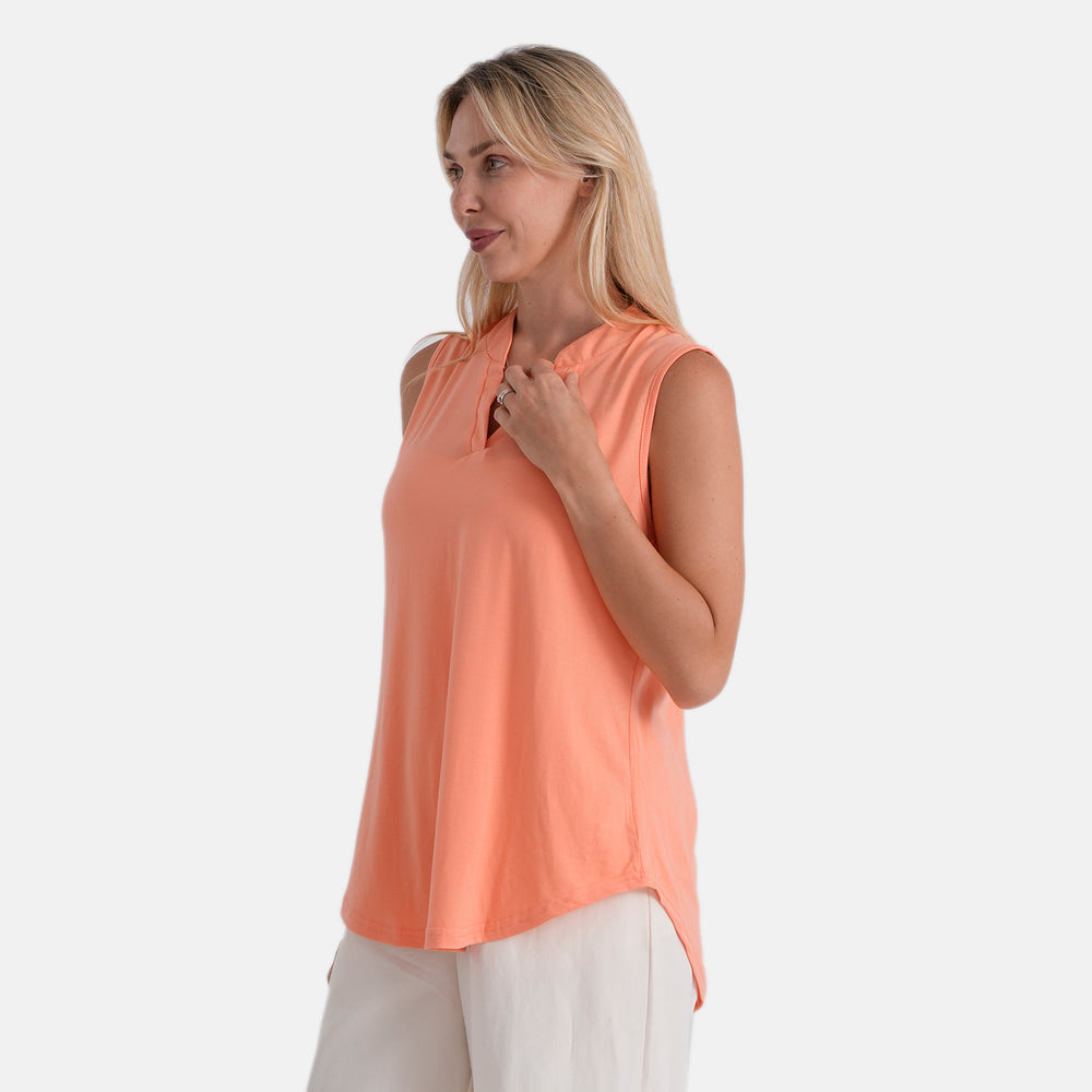 & Maisi Sleeveless Relax Fit Blouse (Size L, 16-18) - Coral_8483209_3