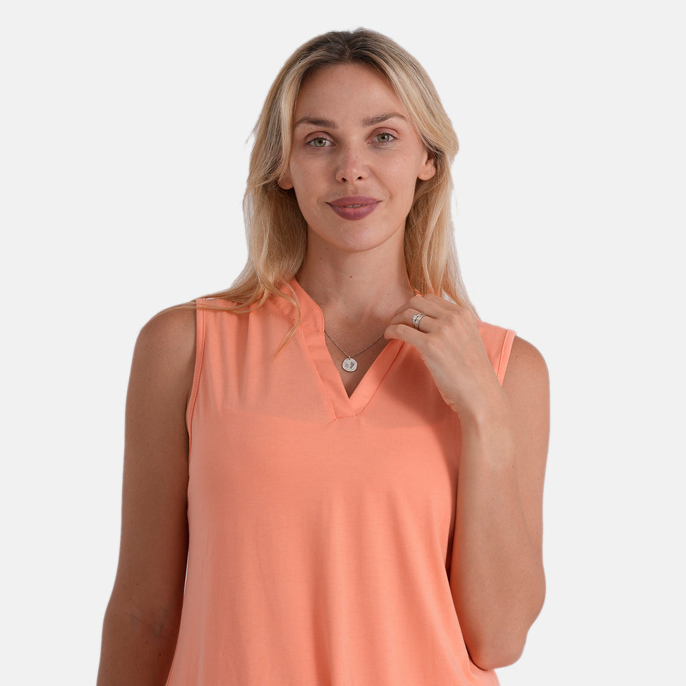 & Maisi Sleeveless Relax Fit Blouse (Size L, 16-18) - Coral_8483209_4