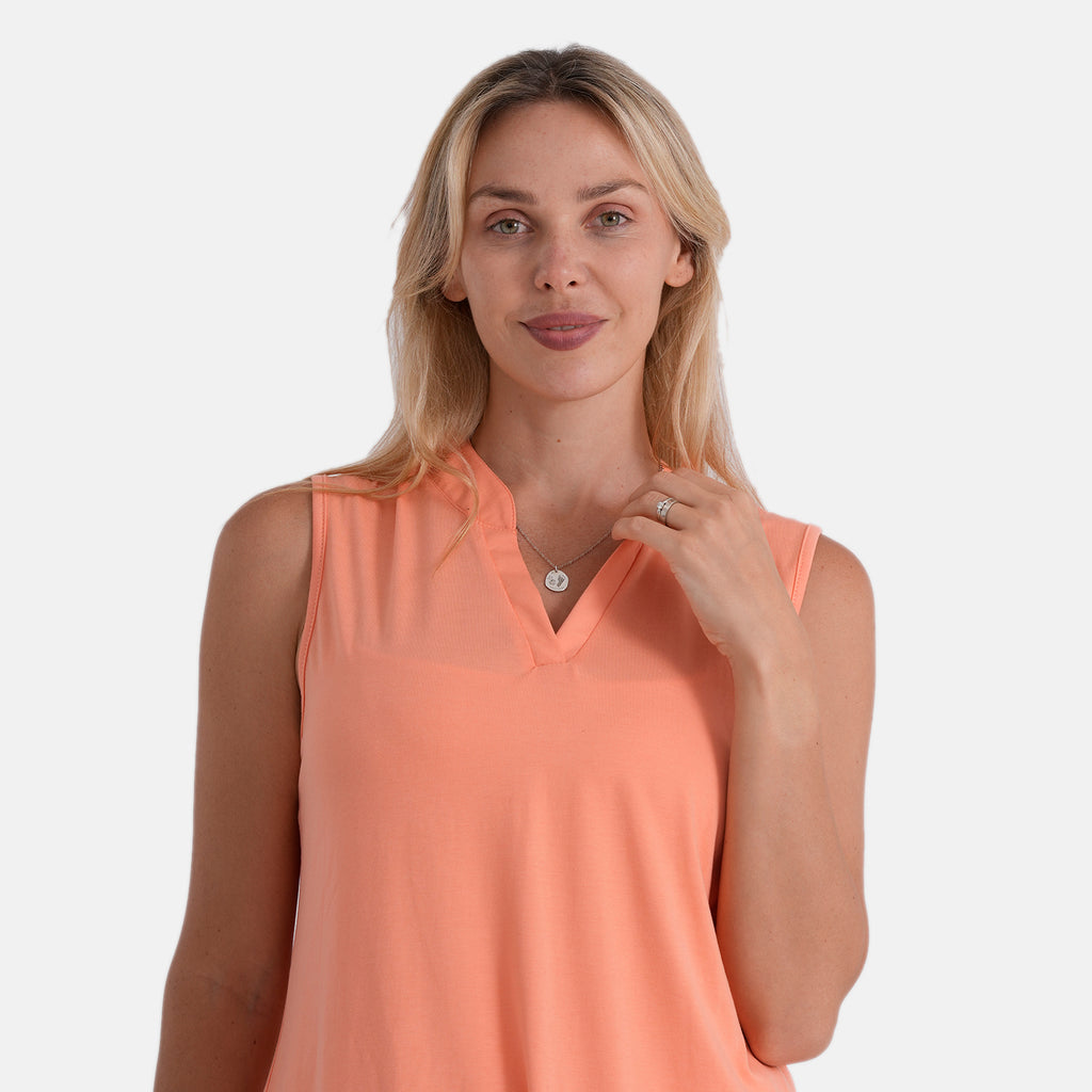 & Maisi Sleeveless Relax Fit Blouse (Size L, 16-18) - Coral_8483209_4