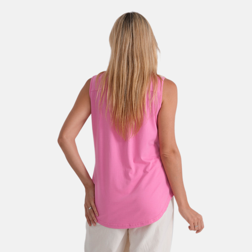 & Maisi Sleeveless Relax Fit Blouse (Size XL, 20-22) - Pink_8483214_2
