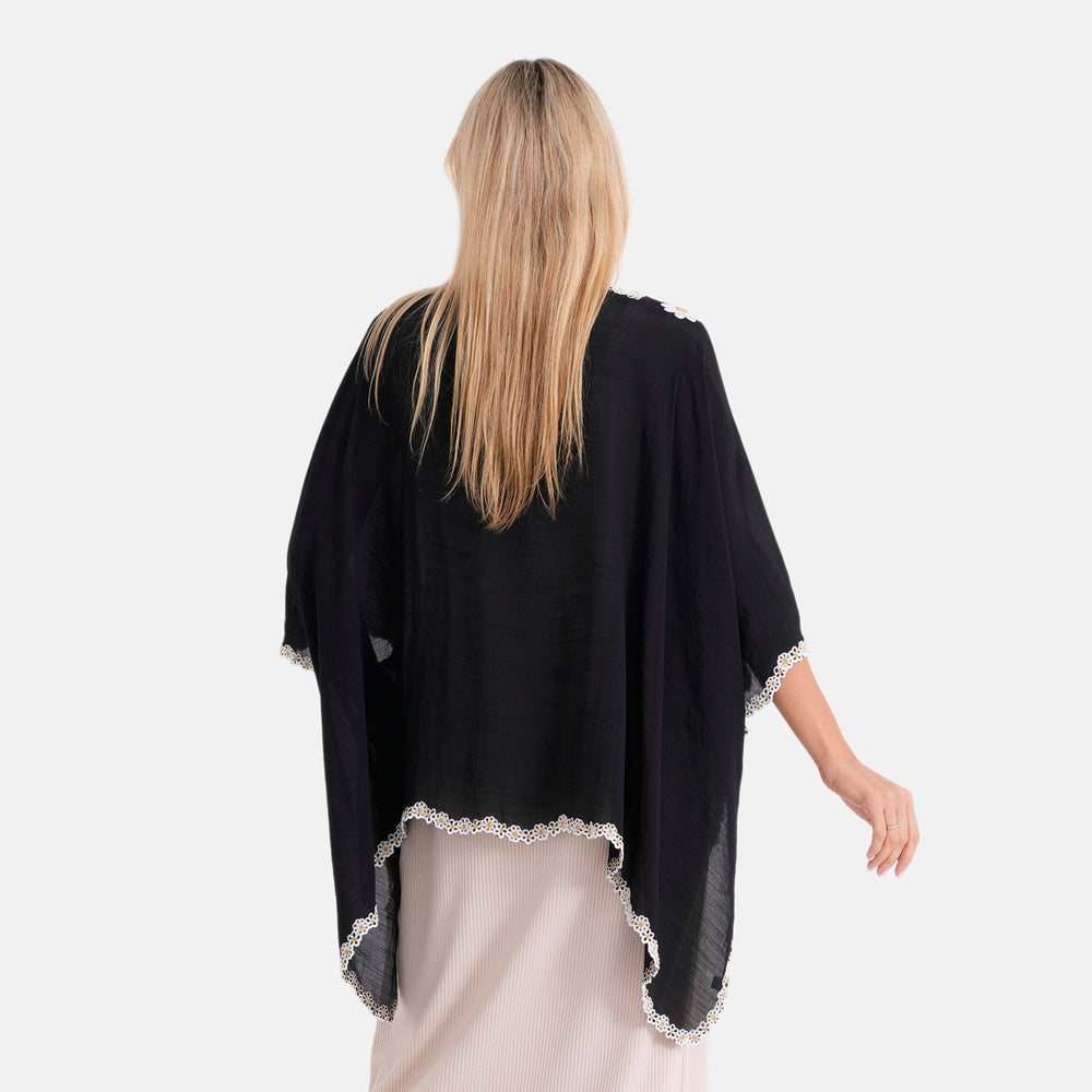 & Maisi Patterned Kimono (Size - One Size) - Brown & Black_8483646_2
