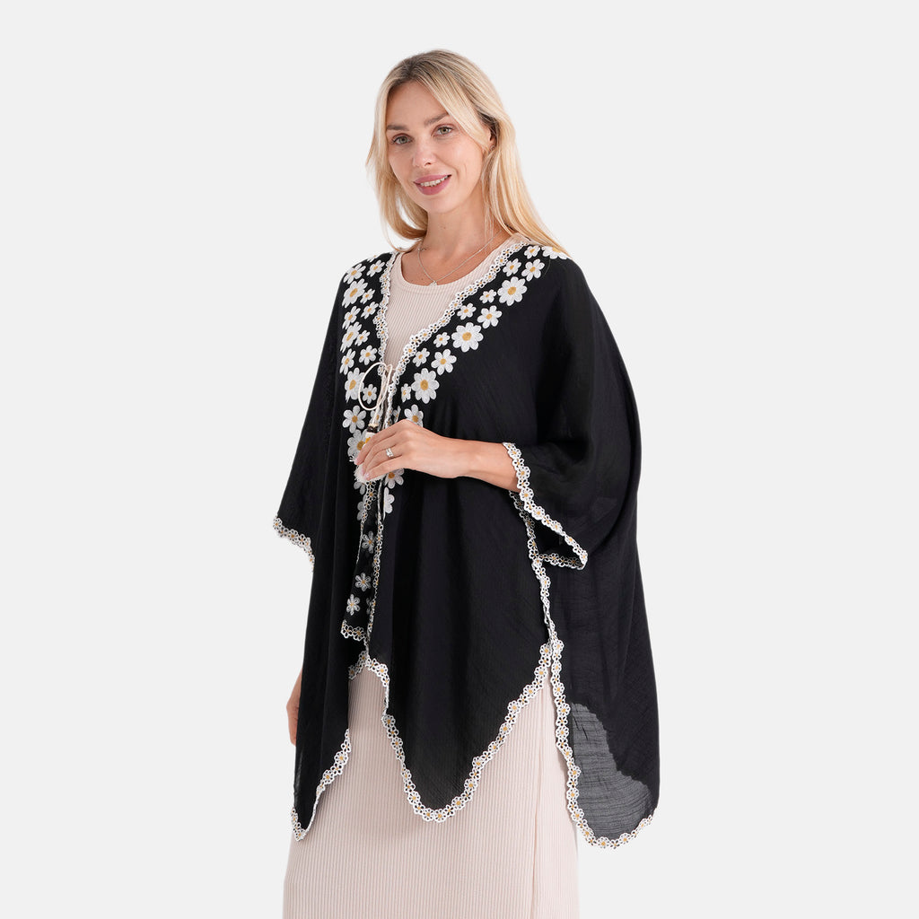 & Maisi Patterned Kimono (Size - One Size) - Brown & Black_8483646_3