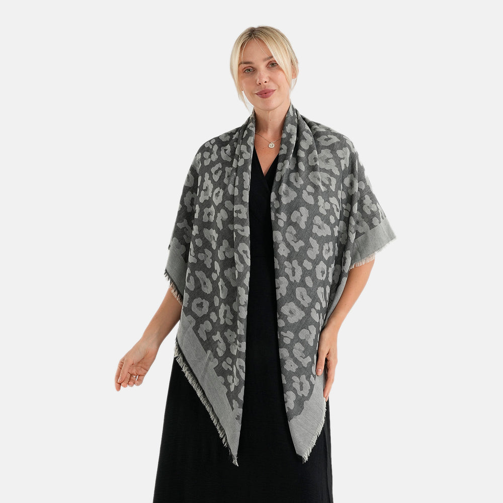 & Maisi Cotton Solid Scarf (Size - One Size) - Black & Yellow_8483670
