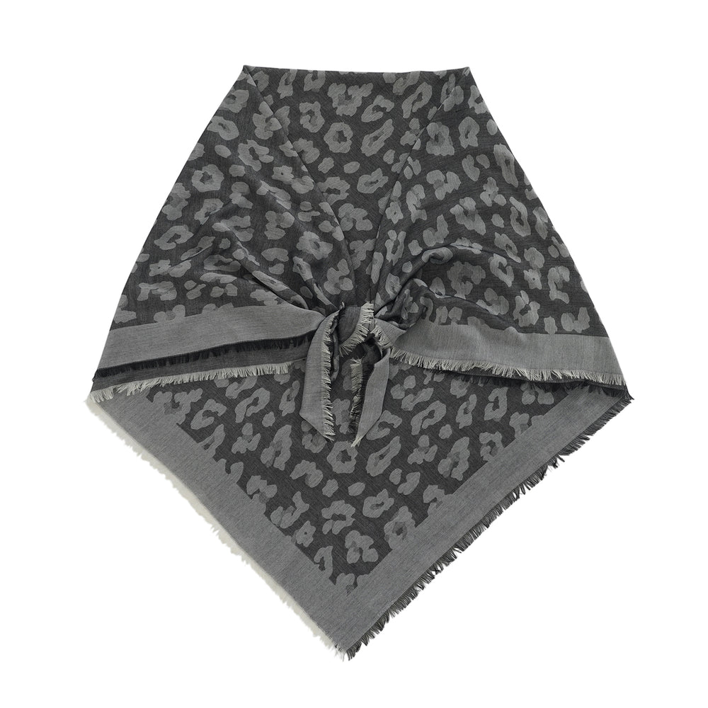 & Maisi Cotton Solid Scarf (Size - One Size) - Black & Yellow_8483670_4