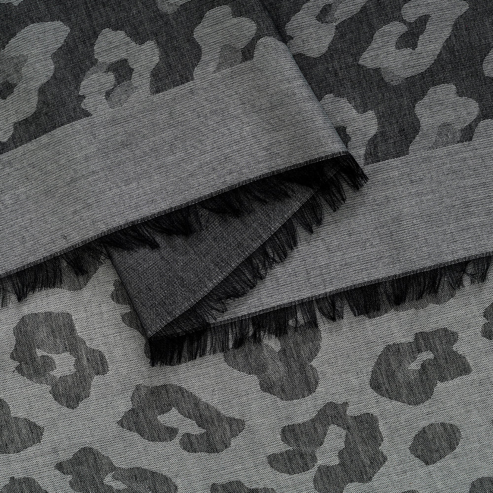 & Maisi Cotton Solid Scarf (Size - One Size) - Black & Yellow_8483670_6