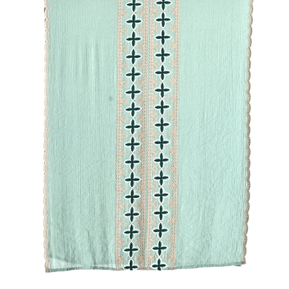 & Maisi Embroidery Scarf (65 x 178cm) - Mint Green_8484044_1
