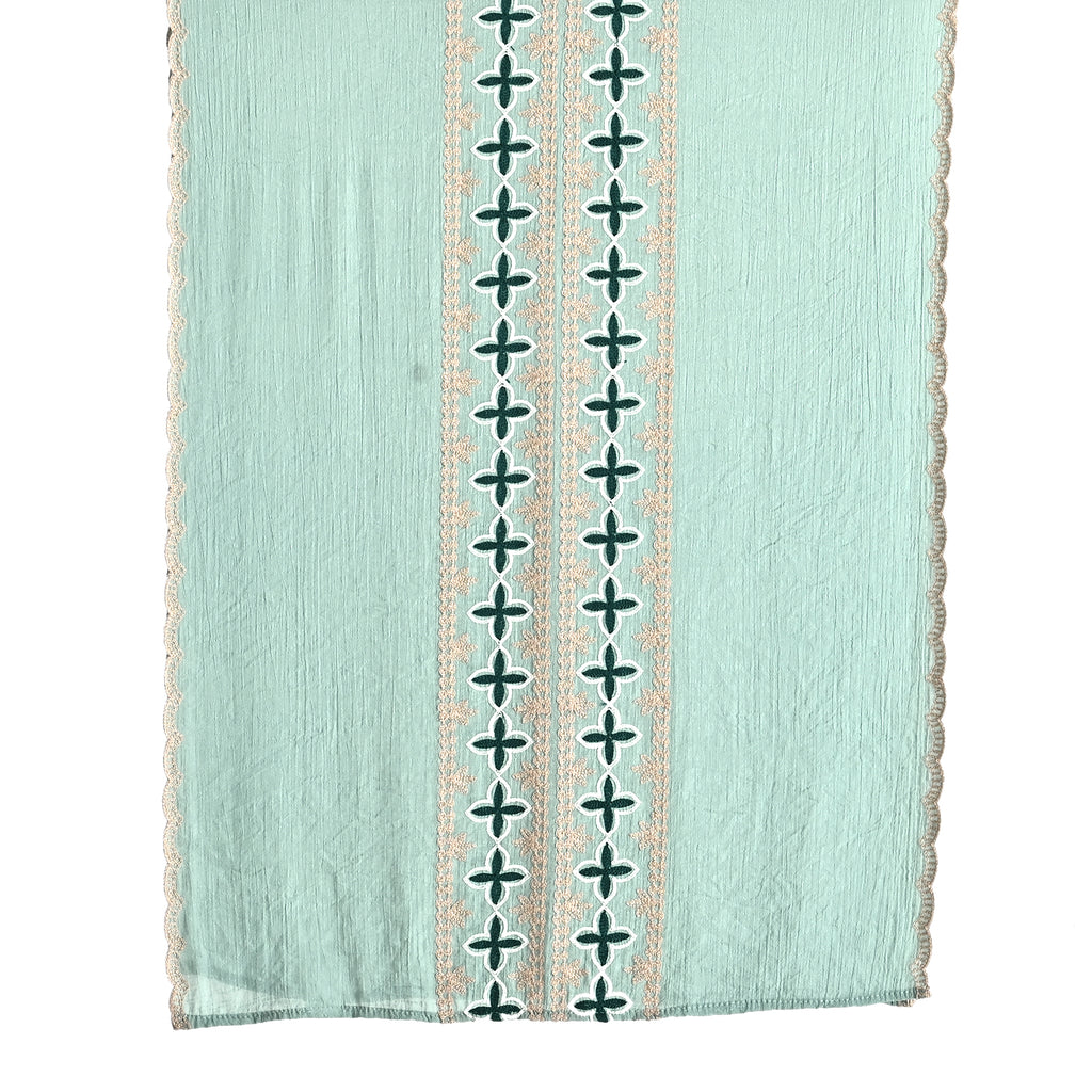 & Maisi Embroidery Scarf (65 x 178cm) - Mint Green_8484044_1