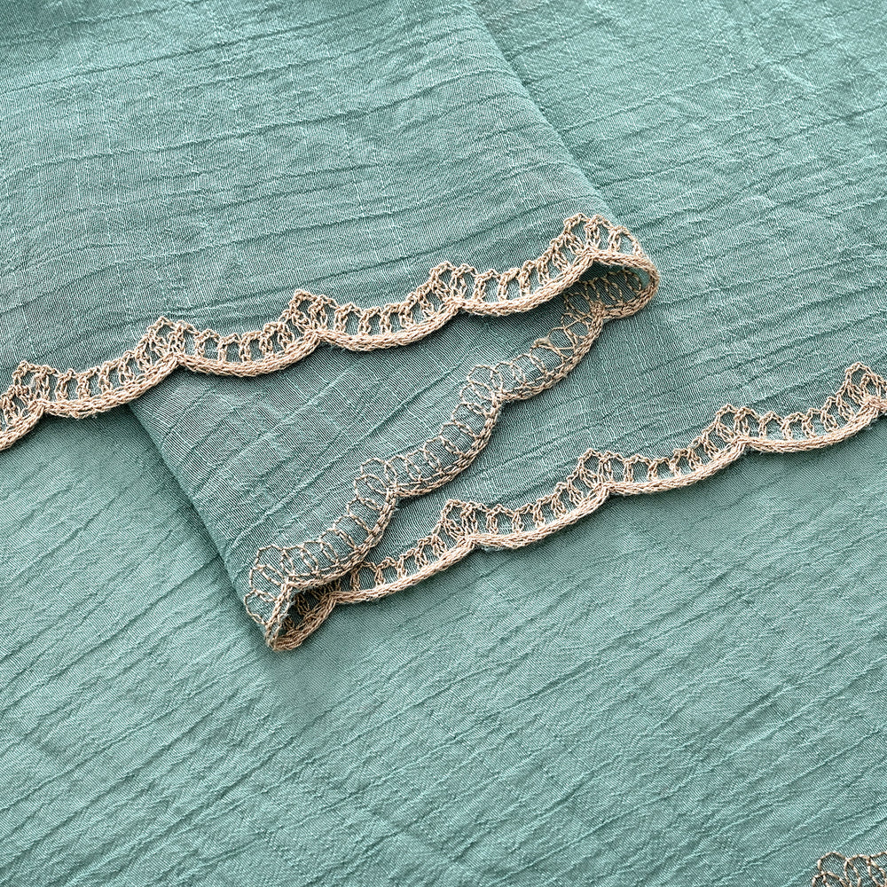 & Maisi Embroidery Scarf (65 x 178cm) - Mint Green_8484044_3