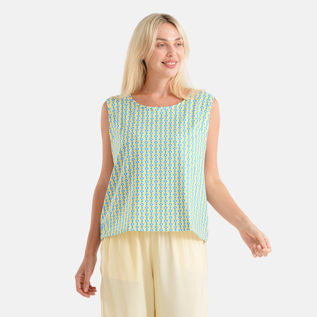 & Maisi Printed Loungwear (Size - Medium) - Yellow_8484450_4