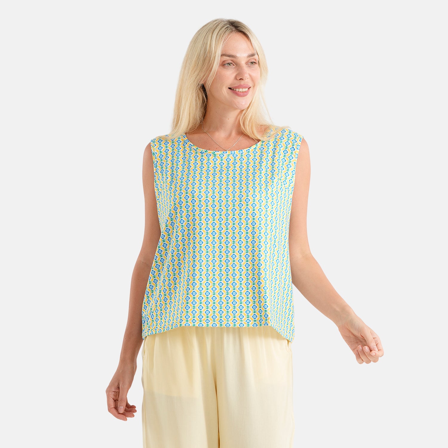 & Maisi Printed Loungwear (Size - Large) - Yellow_8484451_4
