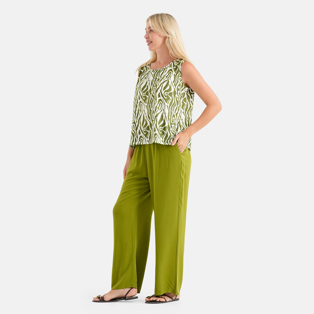 & Maisi Printed Loungwear (Size - Medium) - Green_8484453_3