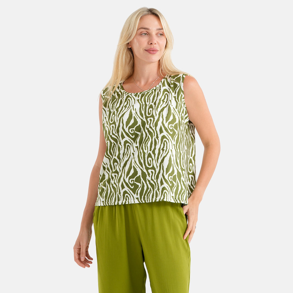 & Maisi Printed Loungwear (Size - Medium) - Green_8484453_4