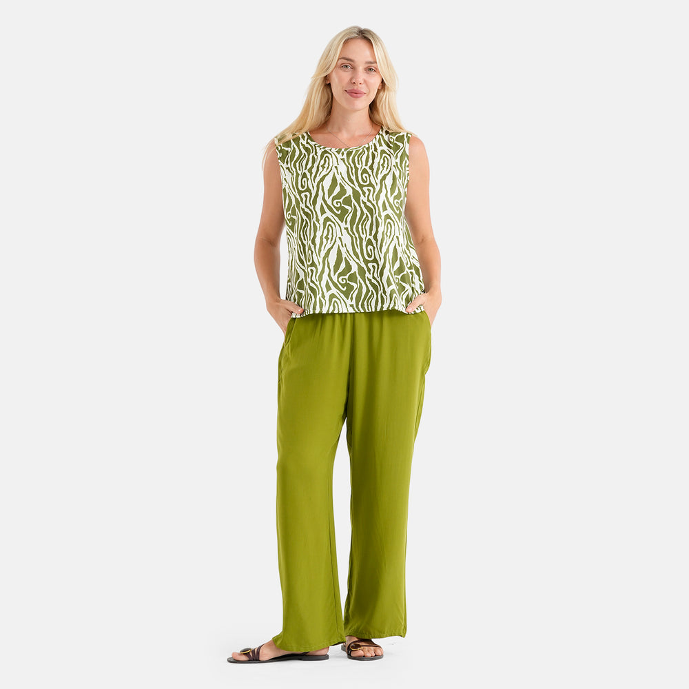 & Maisi Printed Loungwear (Size - XL) - Green_8484480