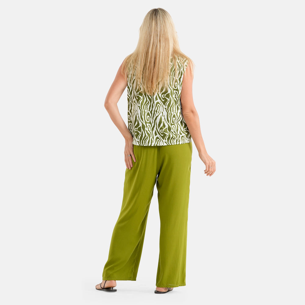 & Maisi Printed Loungwear (Size - XL) - Green_8484480_2