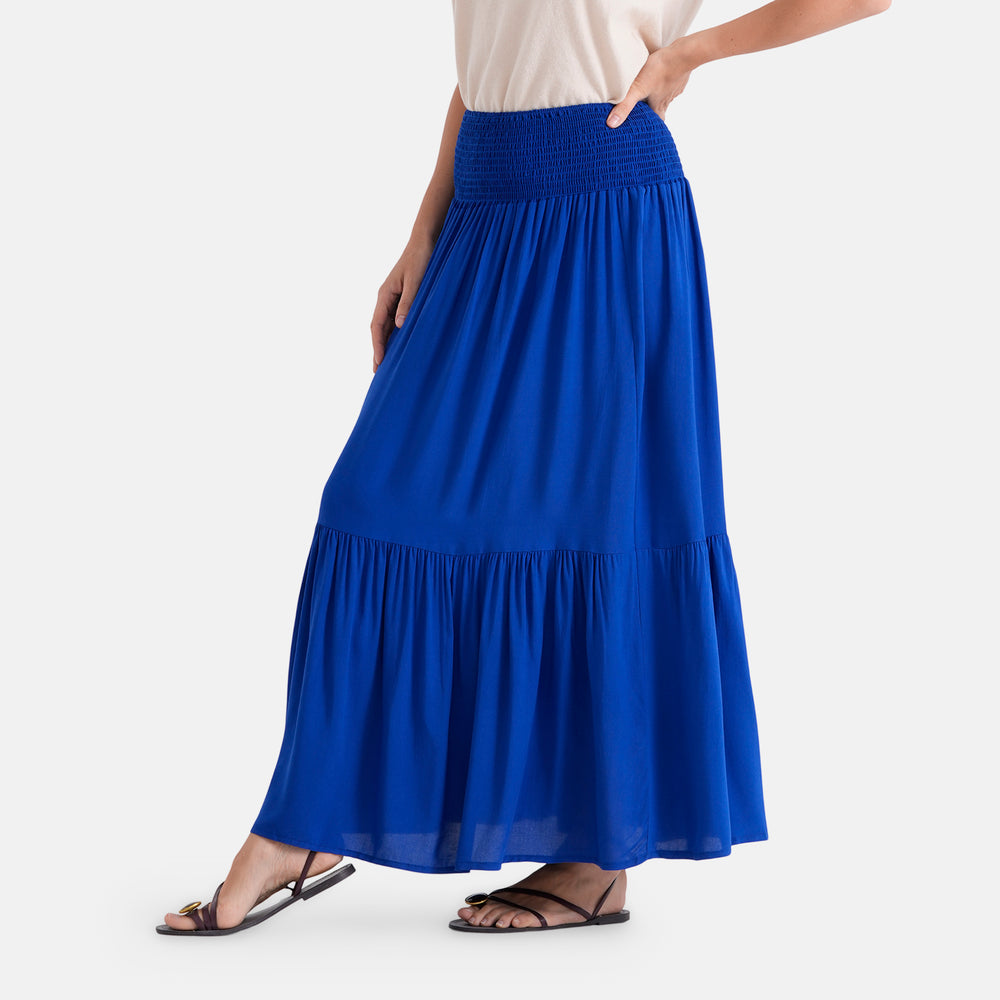 & Maisi Patterned Skirt (Size - One Size) - Blue_8486726_3