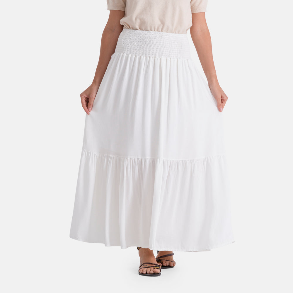 & Maisi Patterned Skirt (Size - One Size) - White_8486727