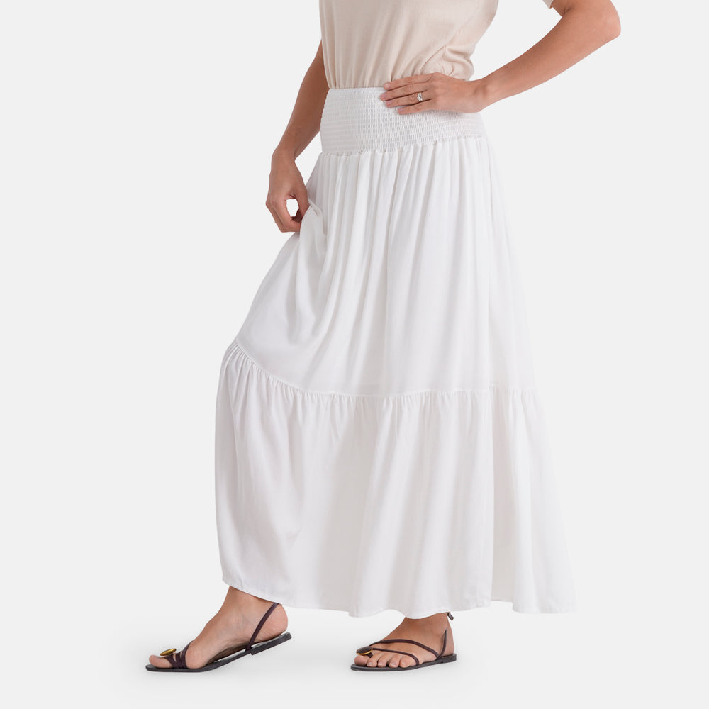 & Maisi Patterned Skirt (Size - One Size) - White_8486727_3