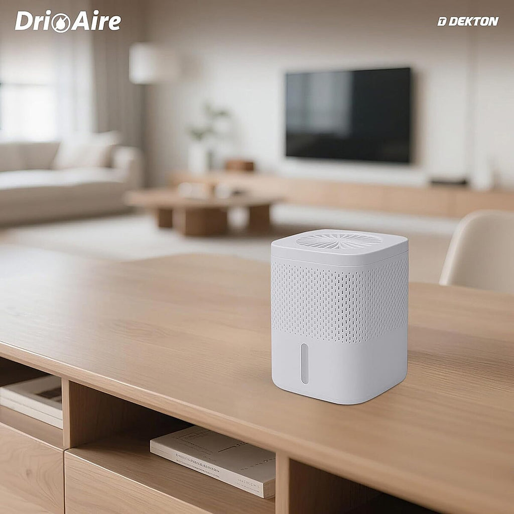 Premium Moisture Absorber White - 1.2L Capacity Dehumidifier with 2 x 700g Refills for Caravans, Cupboards and Bathrooms