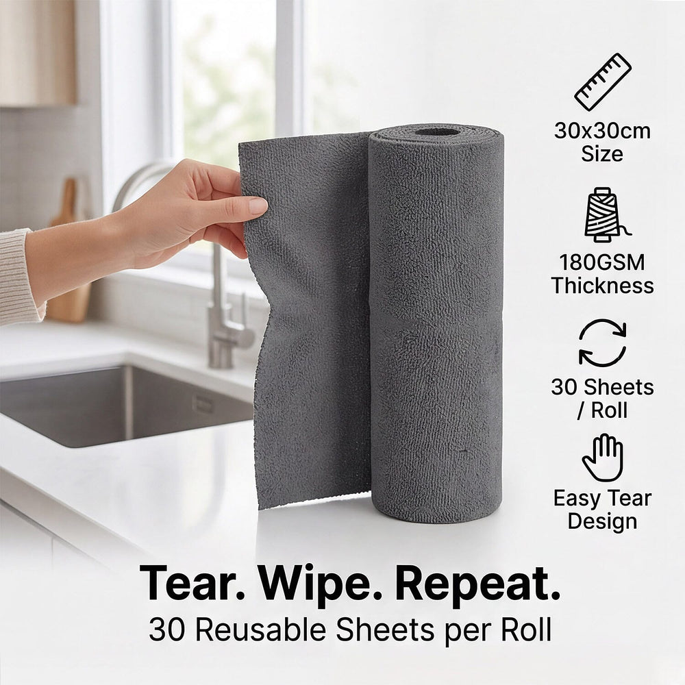 Multi-Purpose Cleaner Microfiber Cloth - Dark Grey
