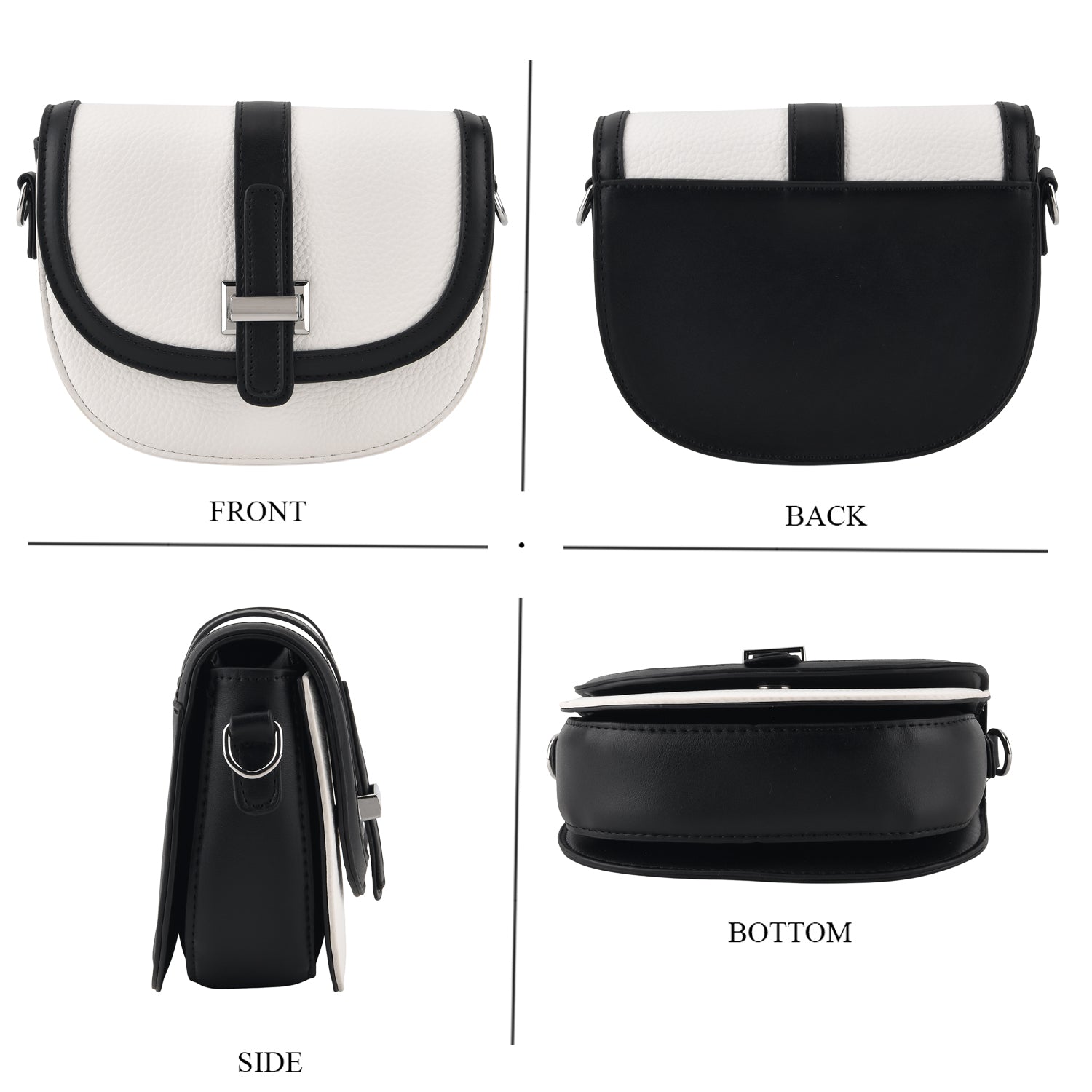 Styled By Crossbody Bag (Size - One Size) - Black White_8499303_4