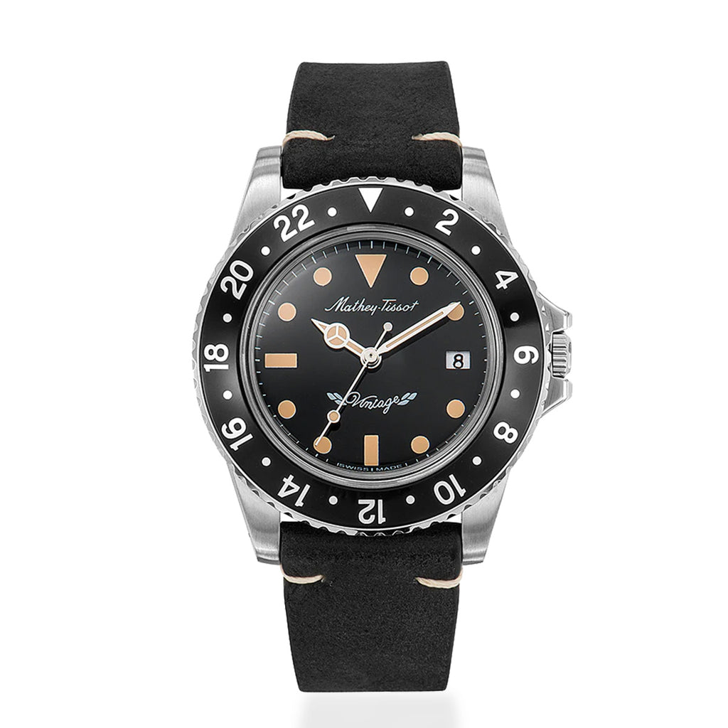 Mathey Tissot Quartz Mens Watch in Stainless Steel - Black_8500693_2