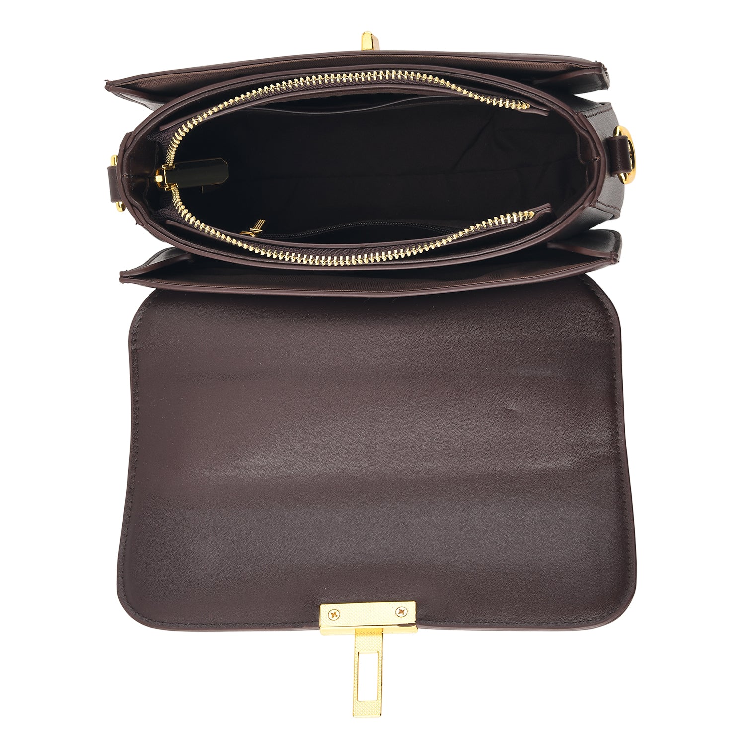 Designer Inspired Embroidered Top-Handle Satchel with Adjustable Crossbody Strap - Black & Brown_8502051_5