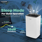 Powerful 12L Electric Dehumidifier With Smart Digital Humidity Control, Fast Laundry Drying Mode,24H Timer, Quiet Sleep Function And Continuous Drainage