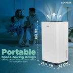 Powerful 12L Electric Dehumidifier With Smart Digital Humidity Control, Fast Laundry Drying Mode,24H Timer, Quiet Sleep Function And Continuous Drainage