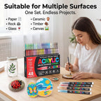 Pack of 48 Acrylic Colour Set