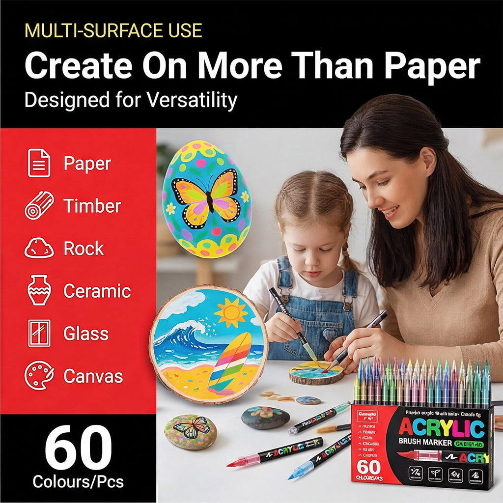 Pack of 60 Acrylic Colour Set