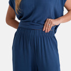 & Maisi Solid Jean and Pant/Trouser (Size - Small) - Navy Blue & Navy Blue_8502962_3