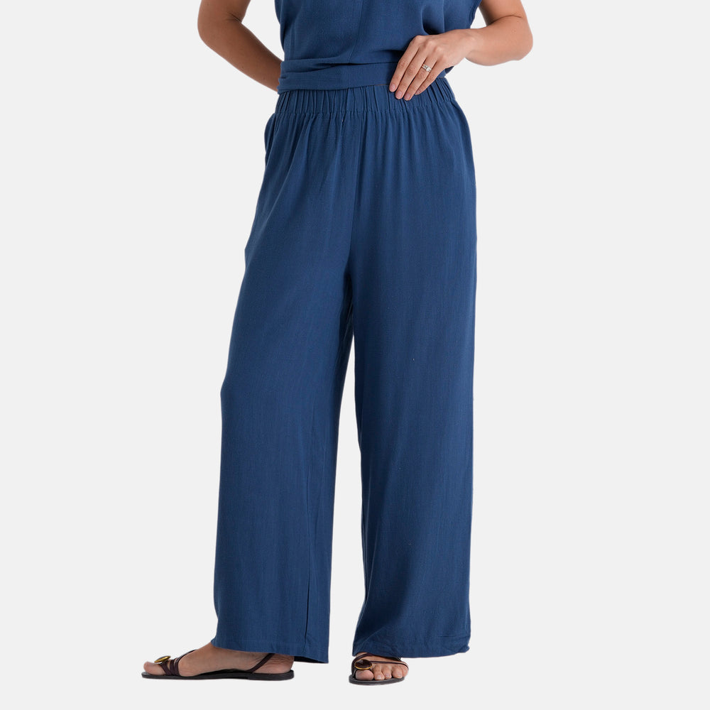 & Maisi Solid Jean and Pant/Trouser (Size - XL) - Navy Blue & Navy Blue_8503135