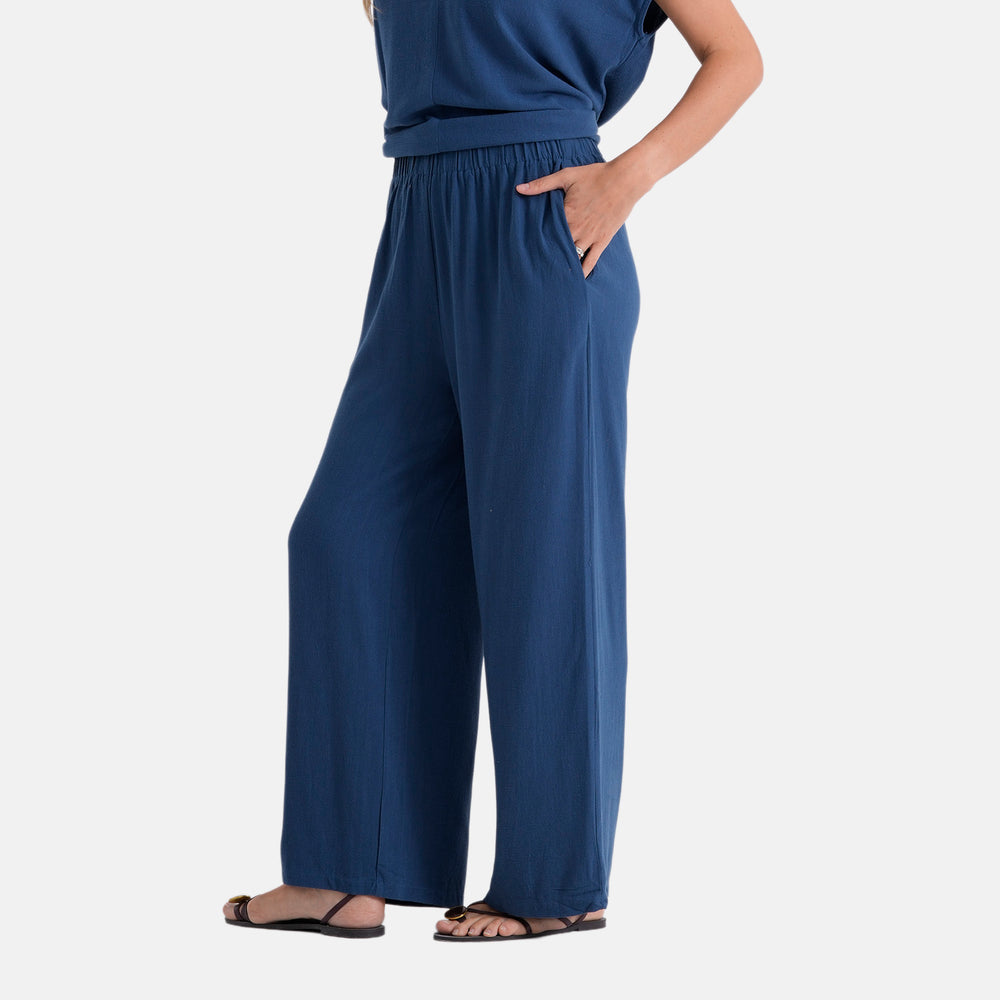 & Maisi Solid Jean and Pant/Trouser (Size - XL) - Navy Blue & Navy Blue_8503135_2