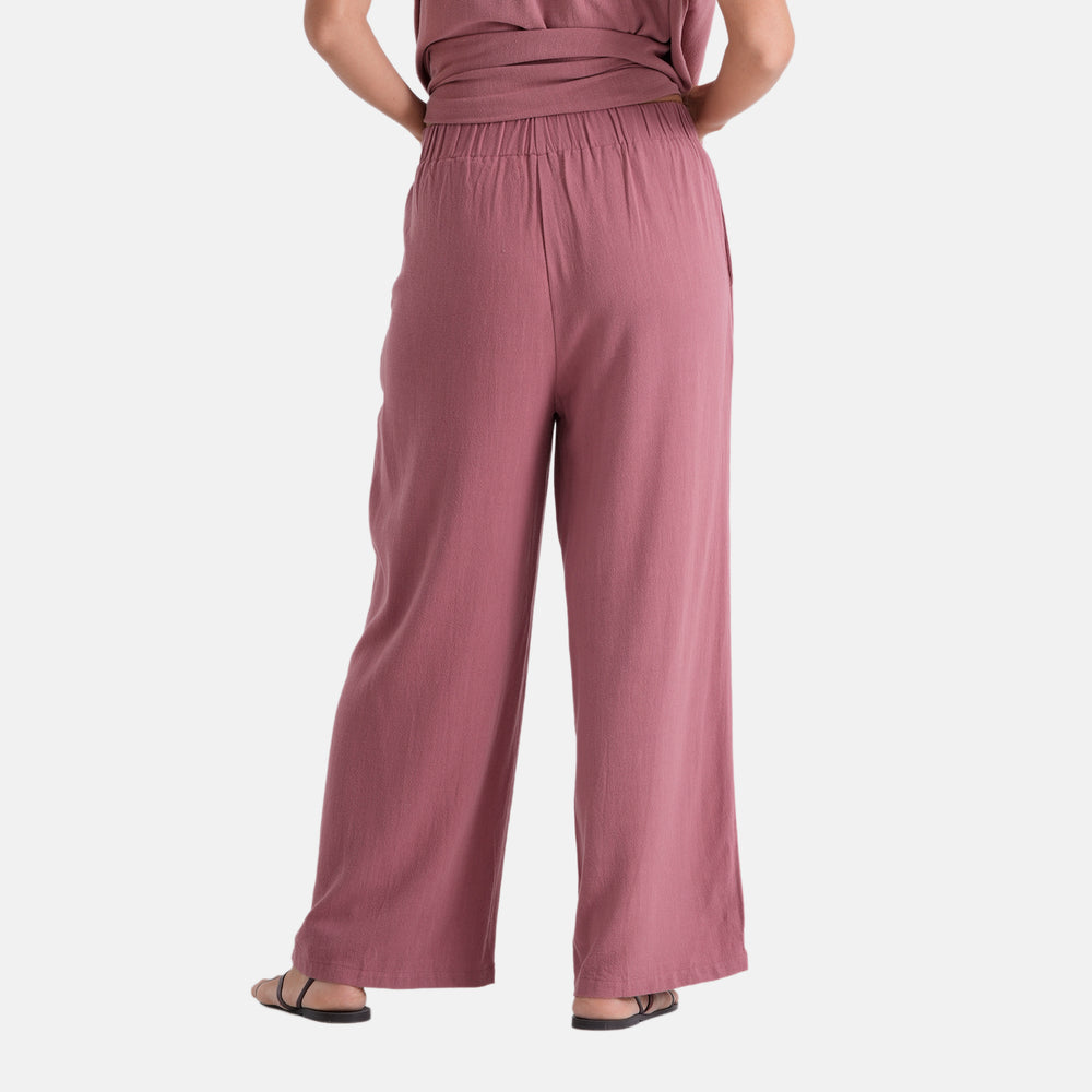 & Maisi Solid Jean and Pant/Trouser (Size - XL) - Pink & Navy Blue_8503158_1