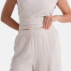& Maisi Viscose Wide-Leg Trousers (Size L, 16-18) - Butter Cream_8503295_4