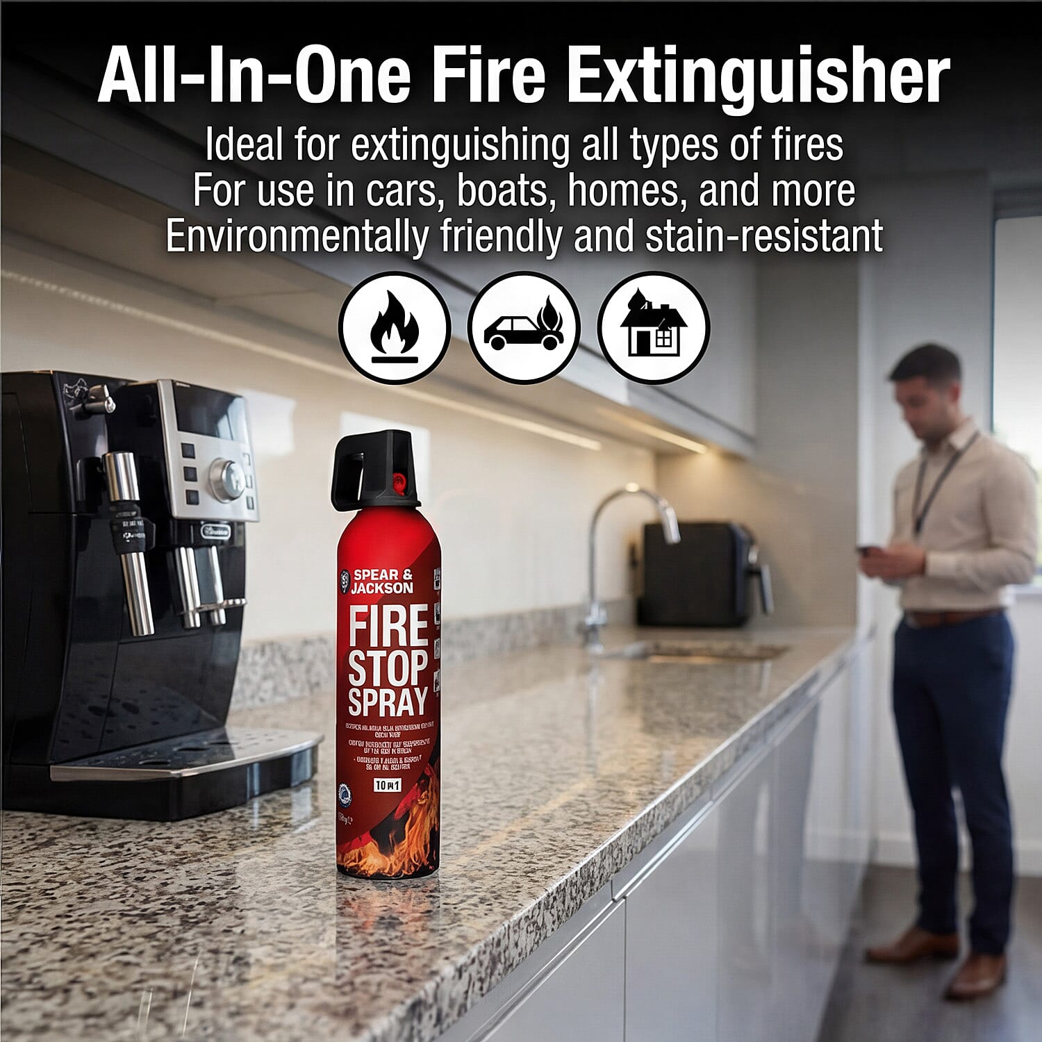 Spear - Jackson Fire Stop Spray (750g) - Red