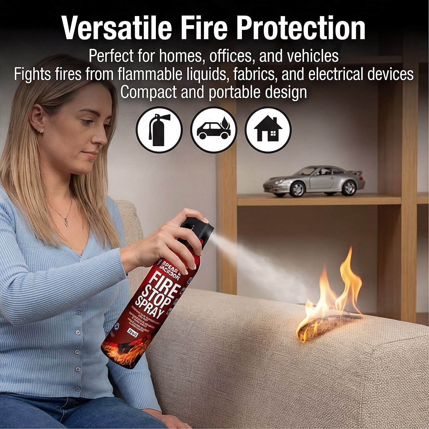 Spear - Jackson Fire Stop Spray (750g) - Red